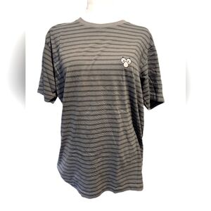 KAWS x Uniqlo Sz M Grey Striped Short Sleeved Cotton T-shirt